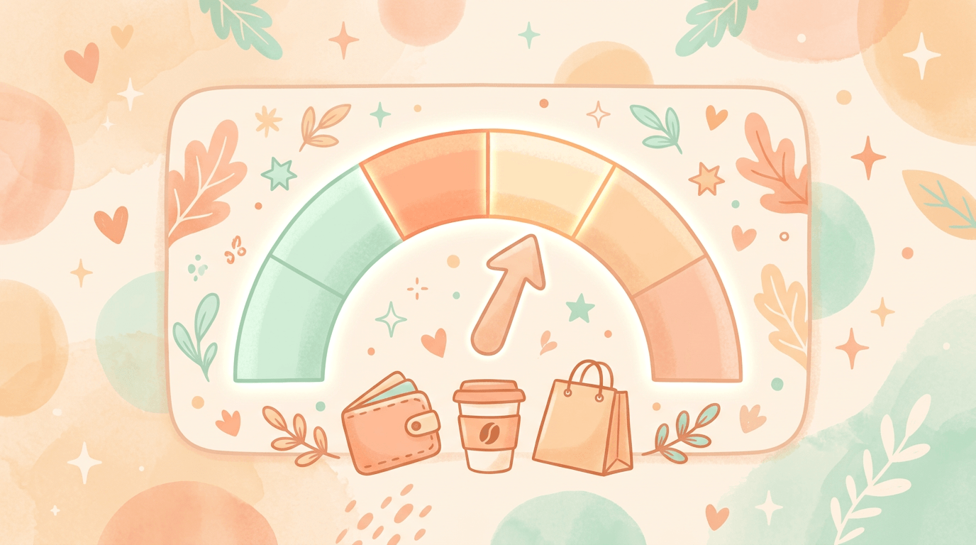 신용점수 올리는 방법과 효과 없는 방법 - 신용카드 한도 대비 30~50% 적정 사용 비율 일러스트