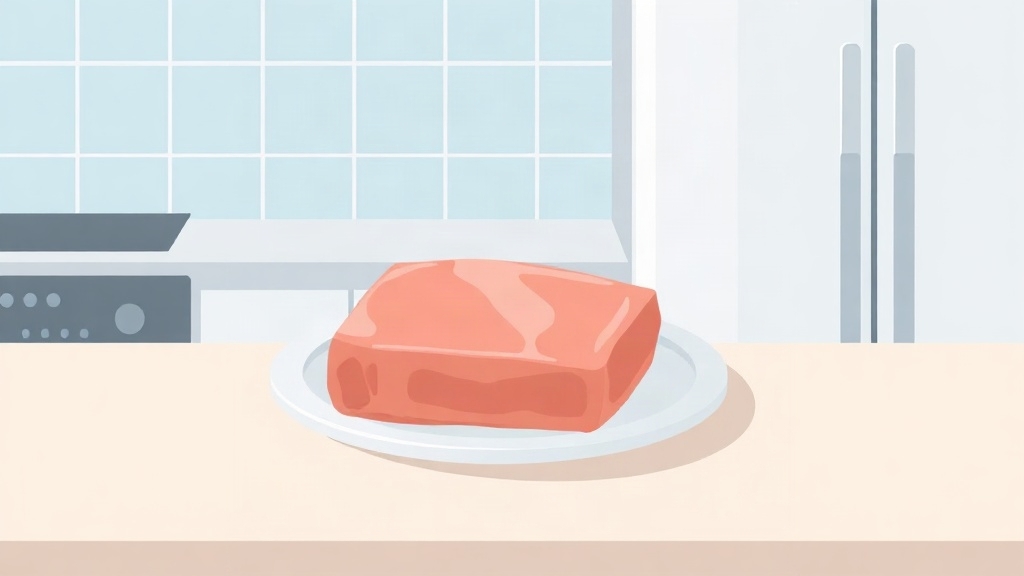 냉동 고기 해동 - 냉장실에 보관 중인 냉동 고기 안전 해동 과정