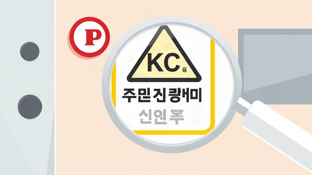 생활용품 표시사항에서 확인해야 하는 항목 - 생활용품 표시사항 확인 중인 KC마크와 인증번호