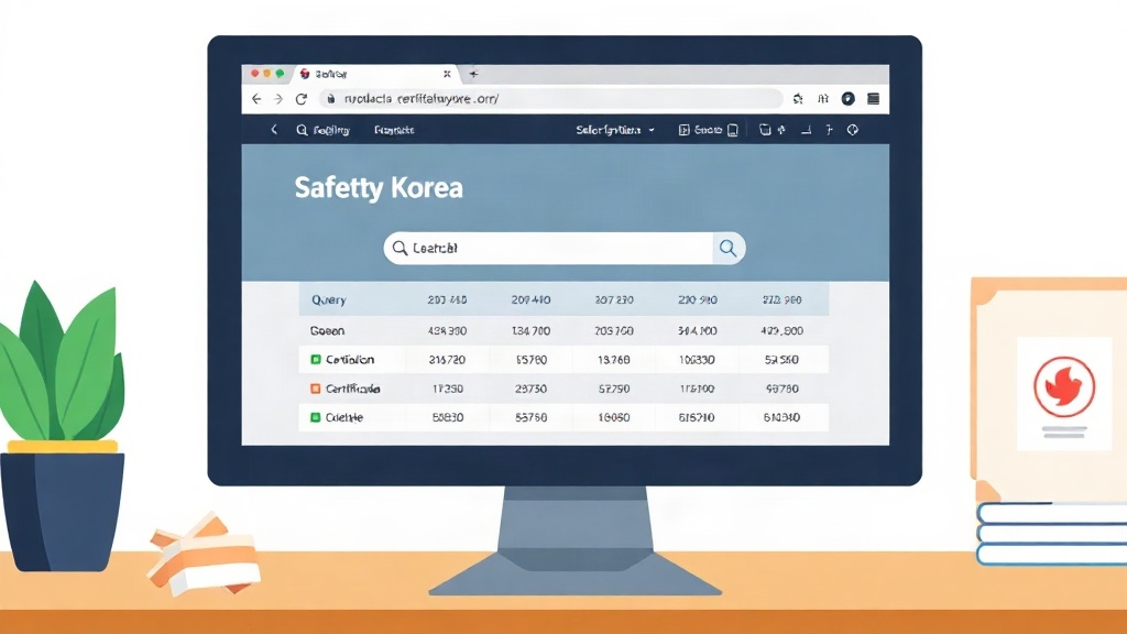 생활용품 표시사항에서 확인해야 하는 항목 - 제품안전정보센터에서 인증번호 조회하는 화면