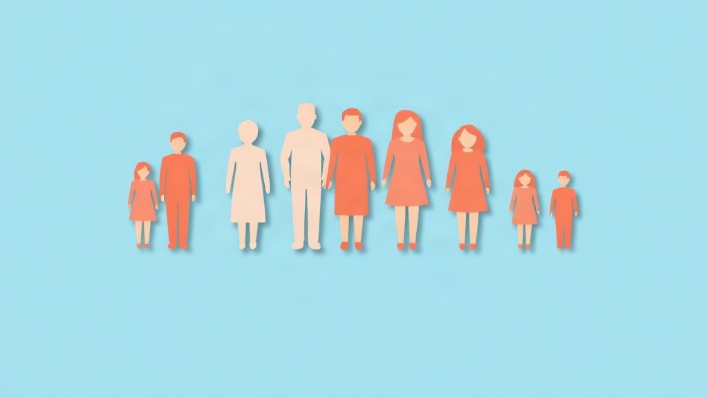김치냉장고 고르는 기준 - 가족 인원수별 용량 선택 기준을 나타내는 일러스트