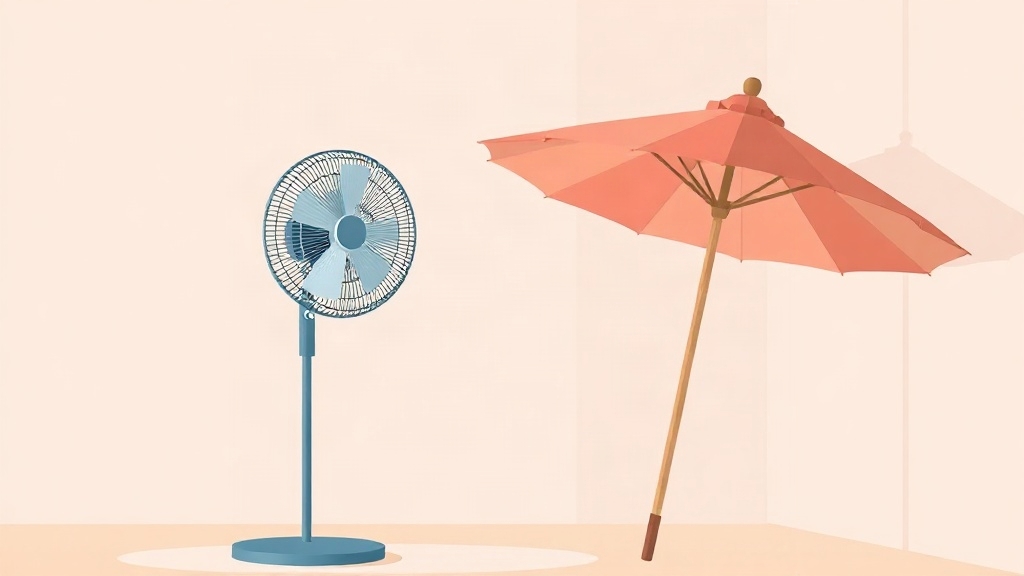 우산 말리기와 냄새 방지 - 선풍기를 활용한 우산 건조 방법
