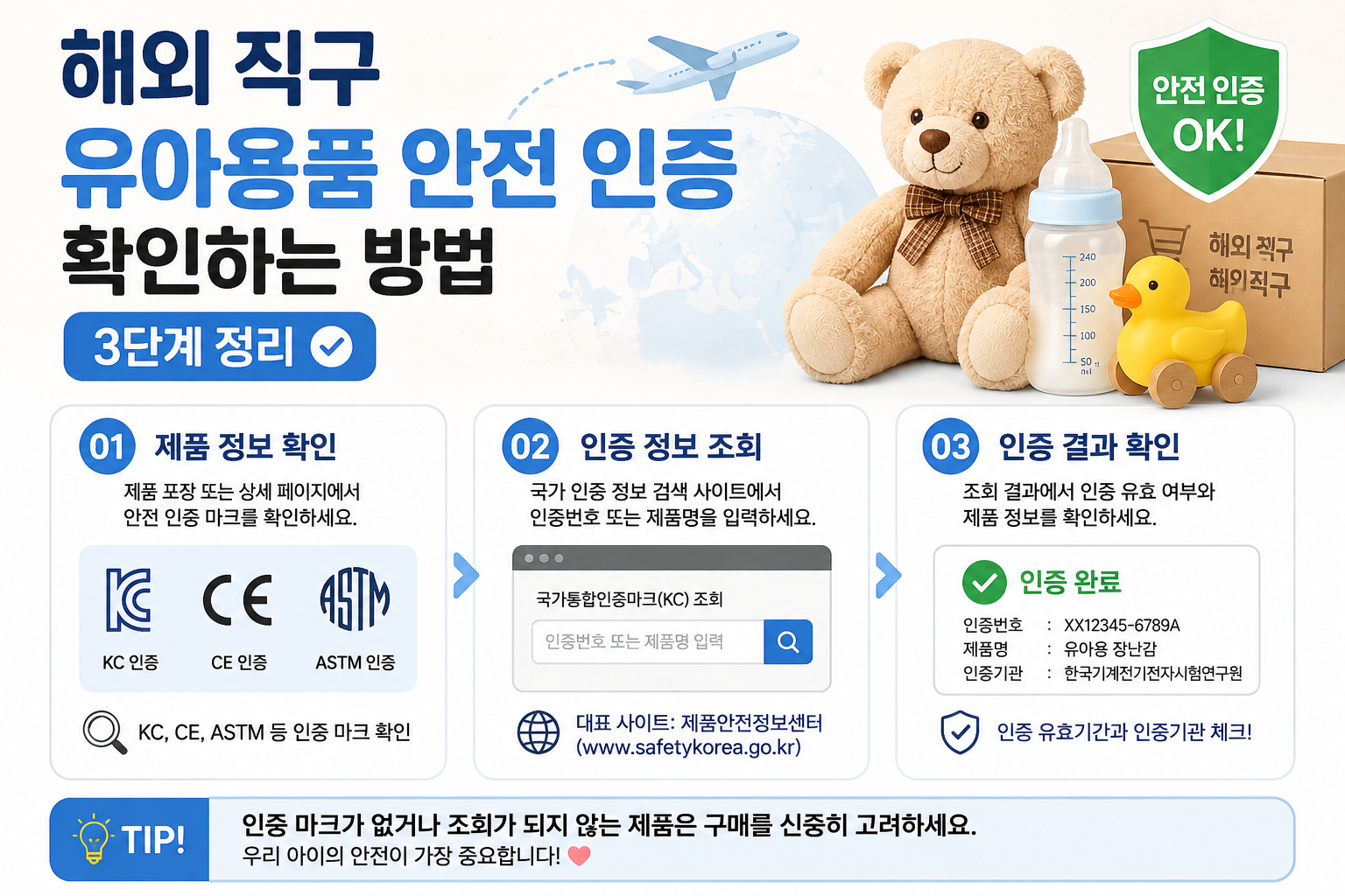 해외 직구 유아용품 안전 인증 확인하는 방법 3단계 정리